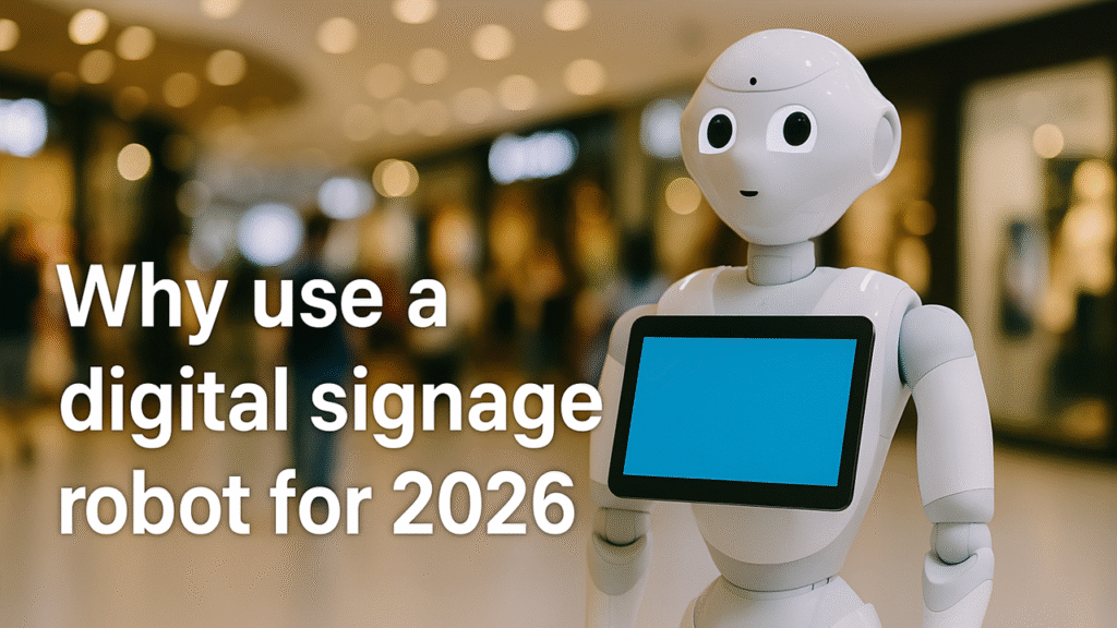Why use a digital signage robot for 2026